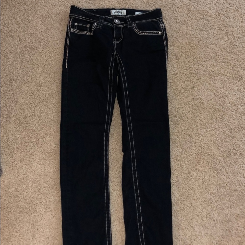 Buckle boot cut jeans